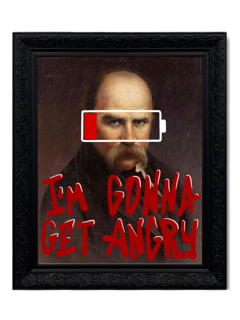 Картина в масивній рамі "I`m gonna get angry"